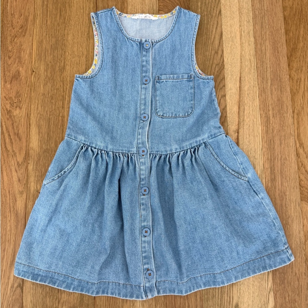 Mini Boden Pinny Nonstretch Denim Shirtdress, Size 7-8Y